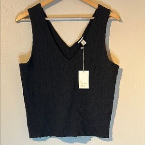 NWT A New Day Women's Black Textured Top